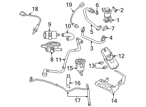 2009 Dodge Charger Emission Components Tube-Vapor Diagram for 5175973AC