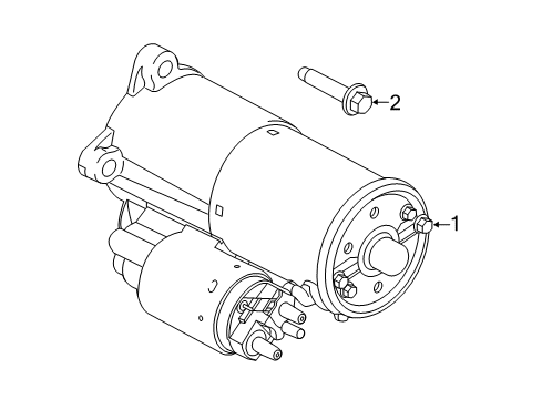 2021 Ford Mustang Starter Starter Diagram for JR3Z-11002-A