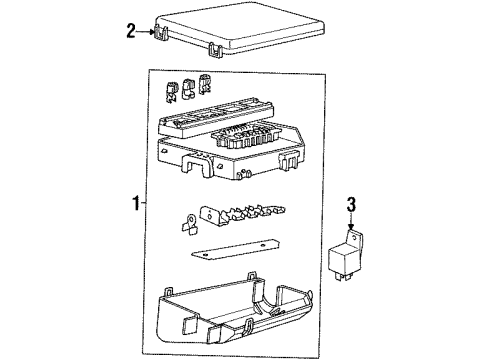 1999 Ford Crown Victoria Anti-Lock Brakes Fuse Box Diagram for F1AZ-14A068-A