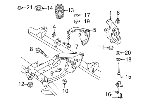 2019 Ram 1500 Classic Shocks & Suspension Components - Front Front Lower Control Arm Diagram for 4877159AH
