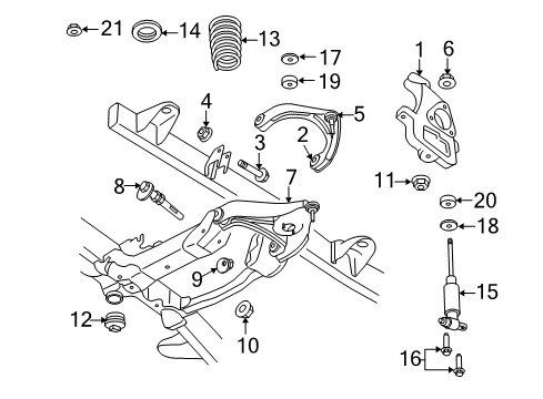 2019 Ram 1500 Classic Shocks & Suspension Components - Front Front Coil Spring Diagram for 5154571AB