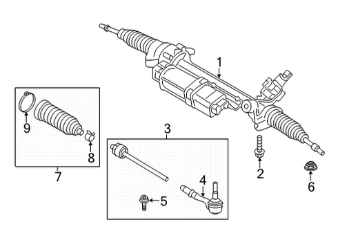 2022 BMW X6 Steering Gear & Linkage STEERING GEAR, ELECTRIC Diagram for 32105A09BB8