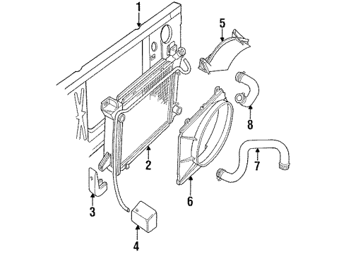 1990 Ford Bronco Wiper & Washer Components Nozzle Diagram for EOTZ-17603-B