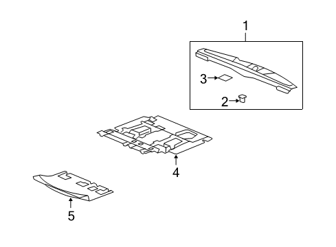 2010 Chevrolet Traverse Interior Trim - Rear Body Carpet Diagram for 23412848