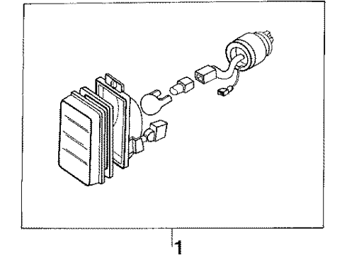 1985 Nissan 300ZX Fog Lamps Lamp Fog Diagram for 26150-01P00