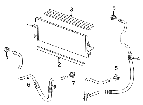 2016 Chevrolet Spark EV Trans Oil Cooler Transmission Cooler Diagram for 22960942