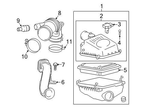 2015 Scion tC Filters Upper Cover Diagram for 17705-36041