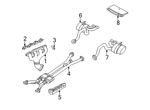 1997 Chevrolet Corvette Exhaust Components Engine Exhaust Manifold Assembly-RH Diagram for 12561309