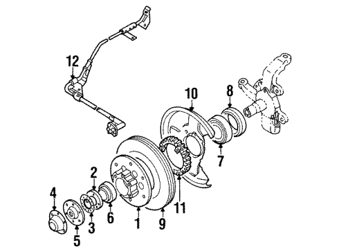 1996 Isuzu Rodeo Anti-Lock Brakes Sensor, Deceleration Anti-Lockbrake Diagram for 8-97096-404-0