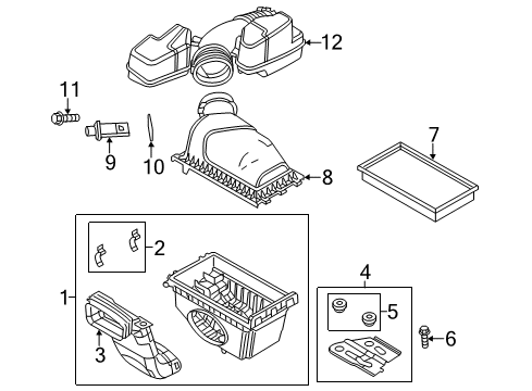 2015 Ford Explorer Filters Air Hose Diagram for BB5Z-9B659-D