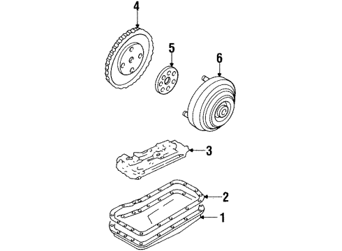 2001 Ford Escort Automatic Transmission Pan Gasket Diagram for F1CZ-7A191-A