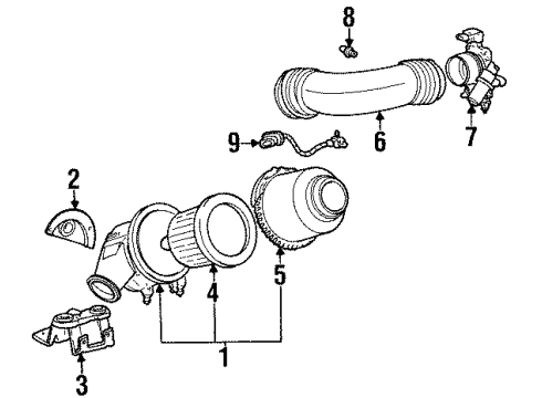 1999 Mercury Mountaineer Powertrain Control Cover Diagram for AU2Z-9661-ARM