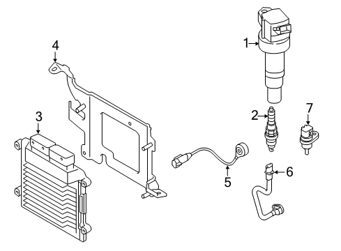 2016 Kia Forte5 Powertrain Control Ecu Ecm Computer Diagram for 391312EYC6