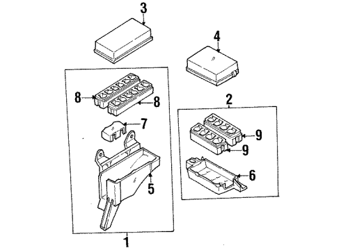 1995 Nissan Maxima Electrical Components Box Assy-Relay Diagram for 24380-32U00