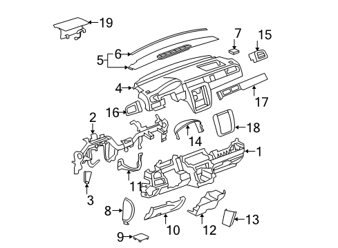 2012 Chevrolet Tahoe Instrument Panel Cover-Instrument Panel Fuse Block Access Hole *Cocoa Diagram for 25855843