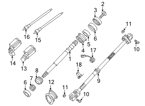2000 BMW 740i Shaft & Internal Components Supporting Ring For Steering Angle Sensor Diagram for 32311162636