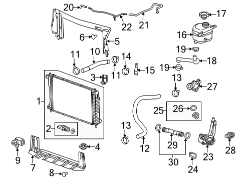 2010 GMC Terrain Powertrain Control Engine Control Module (W/ 2Nd Mpu) Diagram for 12651993