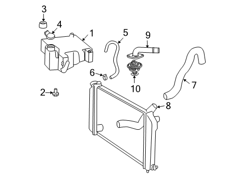 1995 Chevrolet Blazer Radiator Hoses Engine Coolant Outlet Diagram for 10105935