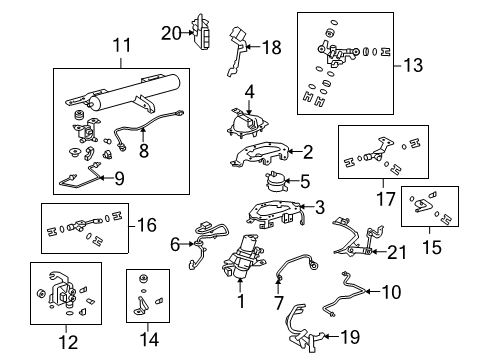 2010 Lexus RX350 Auto Leveling Components Computer, Suspension Control Diagram for 89293-48040