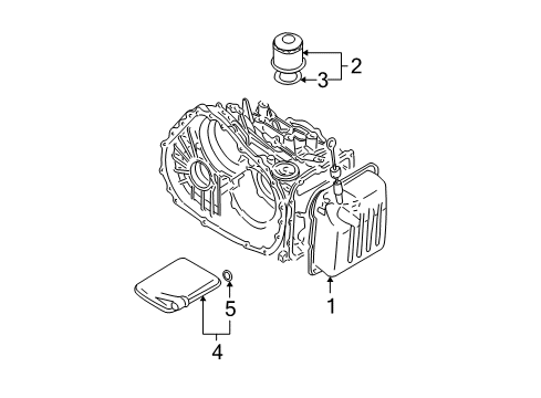 2002 Mitsubishi Eclipse Automatic Transmission Pan-Transmission Oil Diagram for MD763469