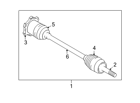 2015 Infiniti Q60 Drive Axles - Rear Shaft-Rear Drive, RH Diagram for 39704-EG00A