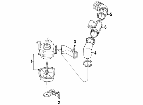 1985 Oldsmobile Cutlass Ciera Emission Components Duct, Air Cleaner Inlet Diagram for 25521941