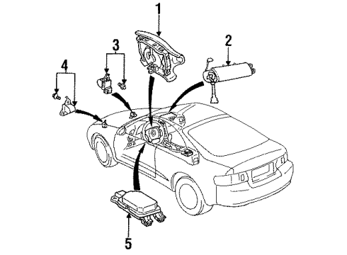 1999 Toyota Celica Air Bag Components Air Bag Assy, Instrument Panel Passenger W/O Door Diagram for 73960-20012