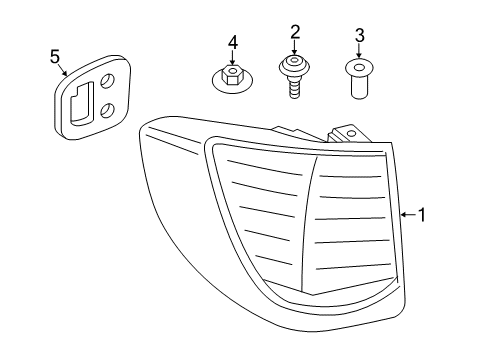 2014 BMW X5 Tail Lamps Rear Light In The Side Panel, Right Diagram for 63217290104