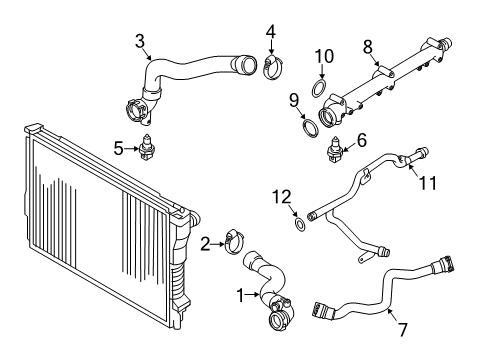 2006 BMW Z4 Powertrain Control O-Ring Diagram for 11537830712