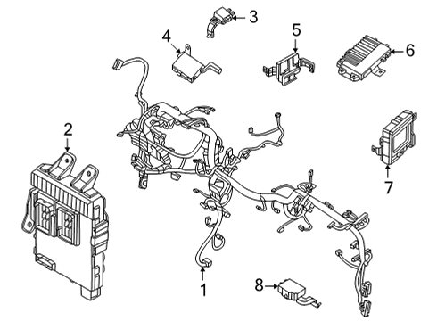 2022 Hyundai Tucson Wiring Harness Instrument Panel Junction Box Assembly Diagram for 91950-D3551