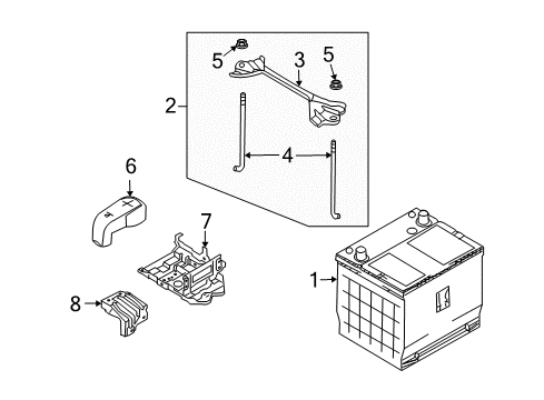 2009 Pontiac G3 Battery Cover Diagram for 96620770