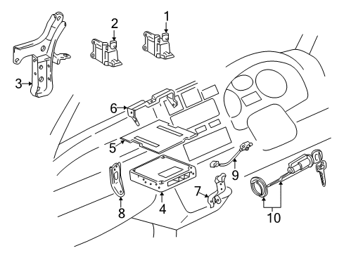 1998 Toyota RAV4 Ignition System Cable Set Diagram for 90919-22400