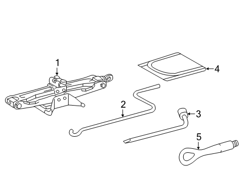 2021 Lexus RX350L Jack & Components Jack Sub-Assembly, PANTOGRAPH Diagram for 09111-48021