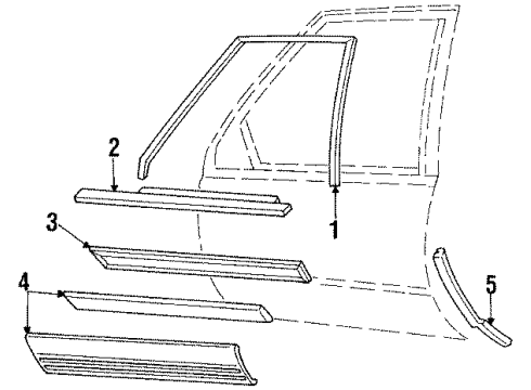 1986 Oldsmobile 98 Front Door Mirror Asm-Outside Rear View RH (Electric) *Prime Diagram for 20625339