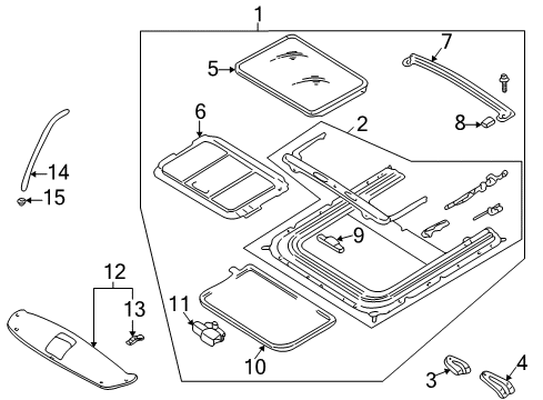 2000 Nissan Quest Sunroof Switch Sunroof Diagram for 25451-7B200