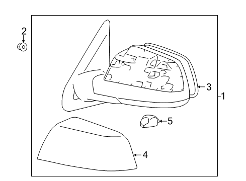 2016 Toyota Tundra Mirrors Mirror Assembly Diagram for 87910-0C370-C0