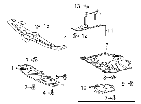 2020 Toyota Corolla Splash Shields Access Cover Diagram for 51447-12090