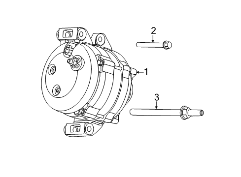 2021 Jeep Grand Cherokee Alternator Engine Diagram for 68391578AB