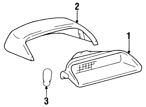 1995 Toyota Avalon High Mount Lamps High Mount Lamp Diagram for 81570-AC020-E0