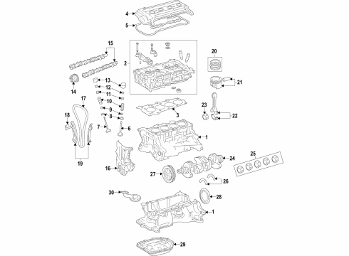 2021 Kia Seltos Engine Parts, Mounts, Cylinder Head & Valves, Camshaft & Timing, Variable Valve Timing, Oil Cooler, Oil Pan, Oil Pump, Crankshaft & Bearings, Pistons, Rings & Bearings PULLEY-DAMPER Diagram for 231232B725