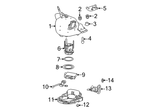 2019 GMC Terrain Emission Components Vapor Canister Diagram for 84880463