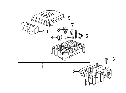 2022 GMC Terrain Fuse Box Fuse & Relay Box Diagram for 86774904