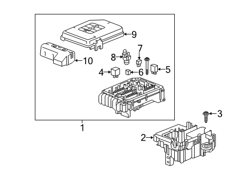 2021 GMC Terrain Fuse Box Fuse & Relay Box Diagram for 84809671