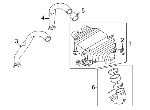 2016 BMW M3 Intercooler Charge Air Line, Cylinders 4 - 6 Diagram for 11617846246