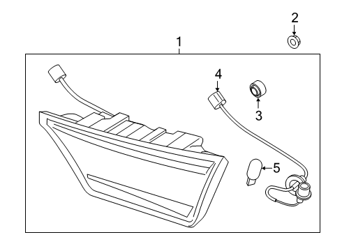 2021 Kia Forte Bulbs Rear Holder & Wiring Diagram for 92492M7000