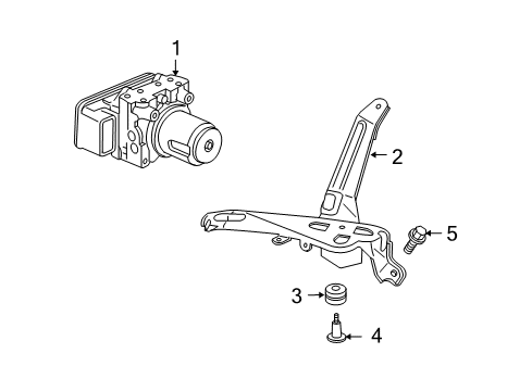 2013 Acura TL Anti-Lock Brakes Bolt, Mount Diagram for 57376-SLJ-000