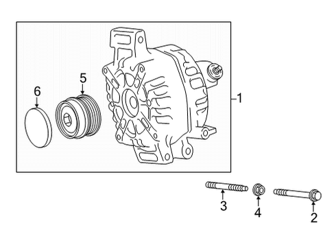 2022 Lexus NX350 Alternator ALTERNATOR ASSY, W/R Diagram for 27060-0W020