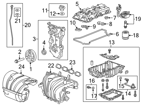 2019 Chevrolet Malibu Filters Air Filter Diagram for 84215222