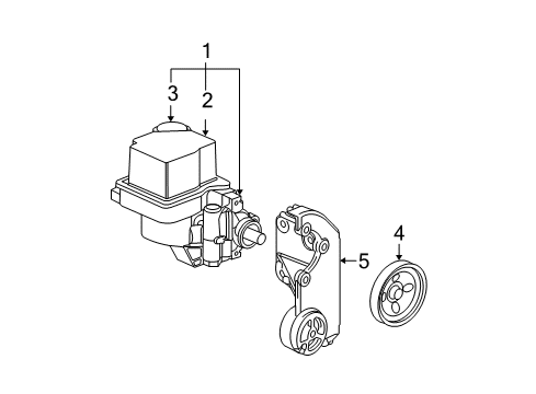 2011 GMC Canyon P/S Pump & Hoses, Steering Gear & Linkage Reservoir Kit, P/S Fluid Diagram for 26098206