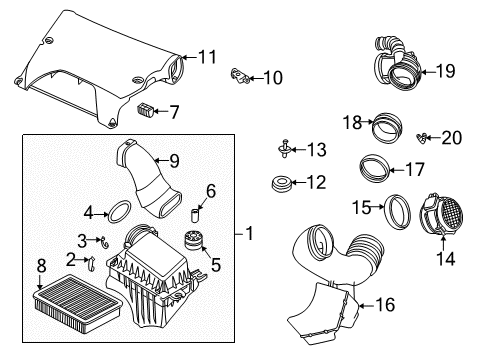 2004 BMW X5 Powertrain Control Ring Diagram for 13541438760